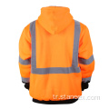 Özelleştirilmiş Logo Puffer Workwear Pleece Sweater Güvenlik Hoodie